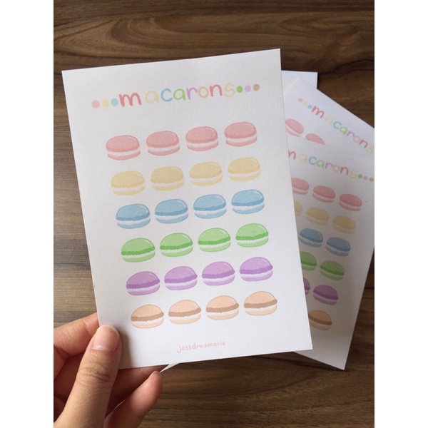 Mini Macarons (A6 Sticker Sheet) | Shopee Malaysia