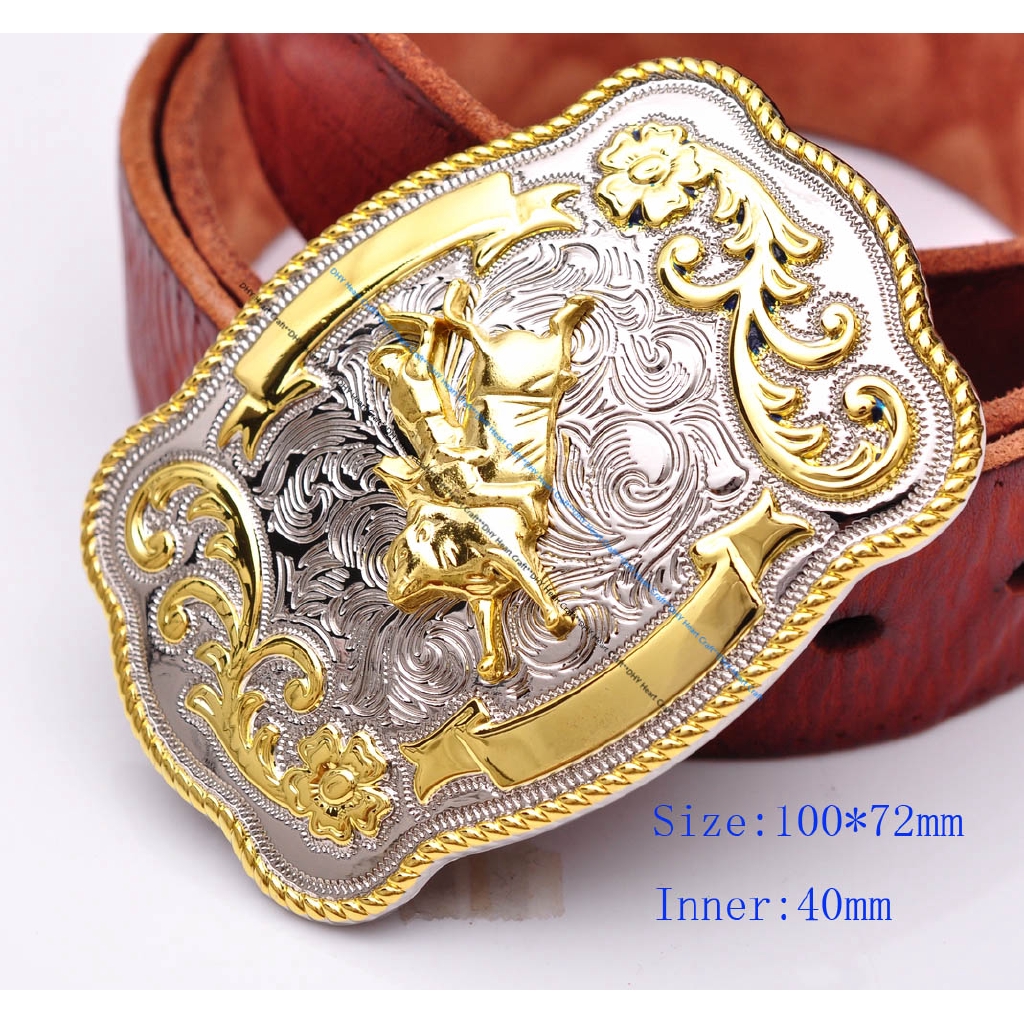 100*72mm Men's Texas Bull Ride Rodeo Animal Long Huge Rodeo Cowboy ...