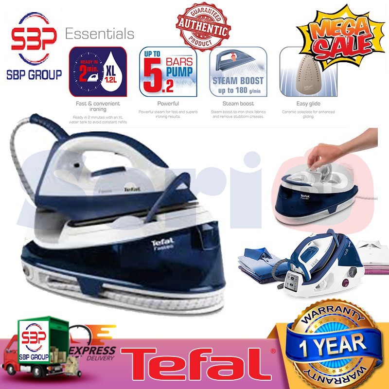 Tefal sv6040 fasteo steam store generator iron