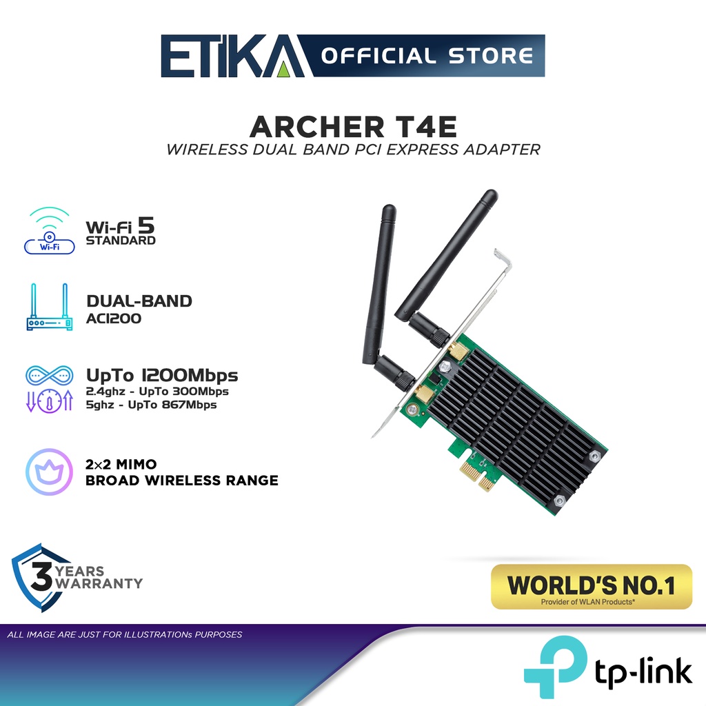 TP-Link Archer T4E | AC1200 Wireless Dual Band PCI Express Adapter ...