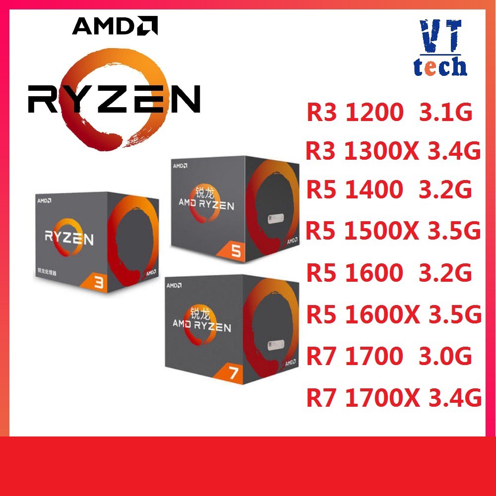 AMD Ryzen 5 1600 R5 1600 1400 1500X R5 2400 2500X 2600 2600X 3.2GHz Six ...