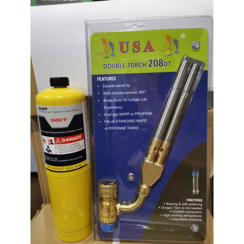 Double Torch Double Barrel Torch Mapp Gas Torch Hand Torch Welding ...