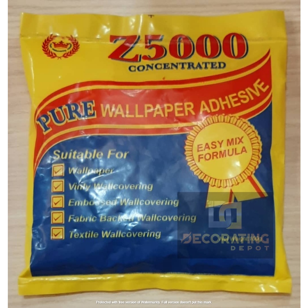 Z5000 Wallpaper Glue / Pure Wallpaper Adhesive Z5000 Concentrated glue powder 100g Shopee Malaysia