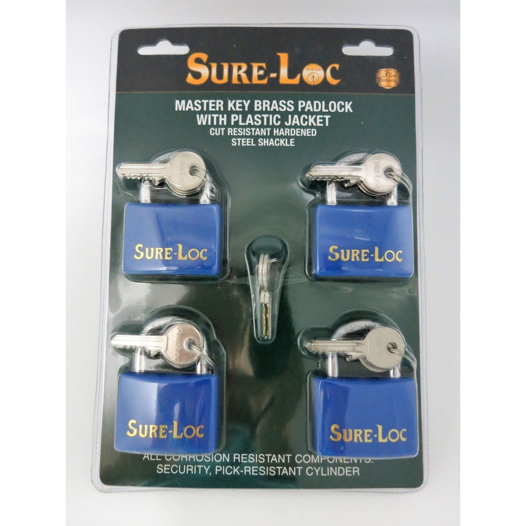 Sure-Loc BPC50mm Colour Padlock with master key | Shopee Malaysia