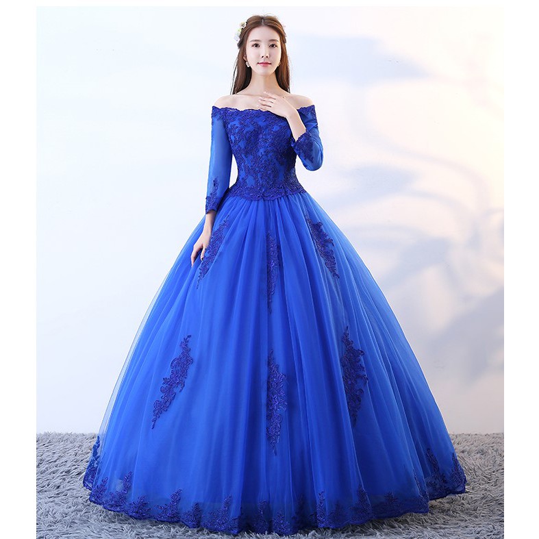 Royal blue best sale gown for wedding