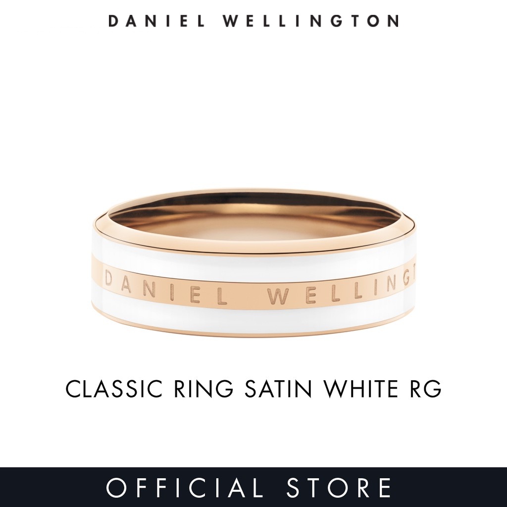 Daniel Wellington Emalie Ring Saint White Rose Gold Unisex Ring Couple Rings Ring for Women and Men DW Official Shopee Malaysia