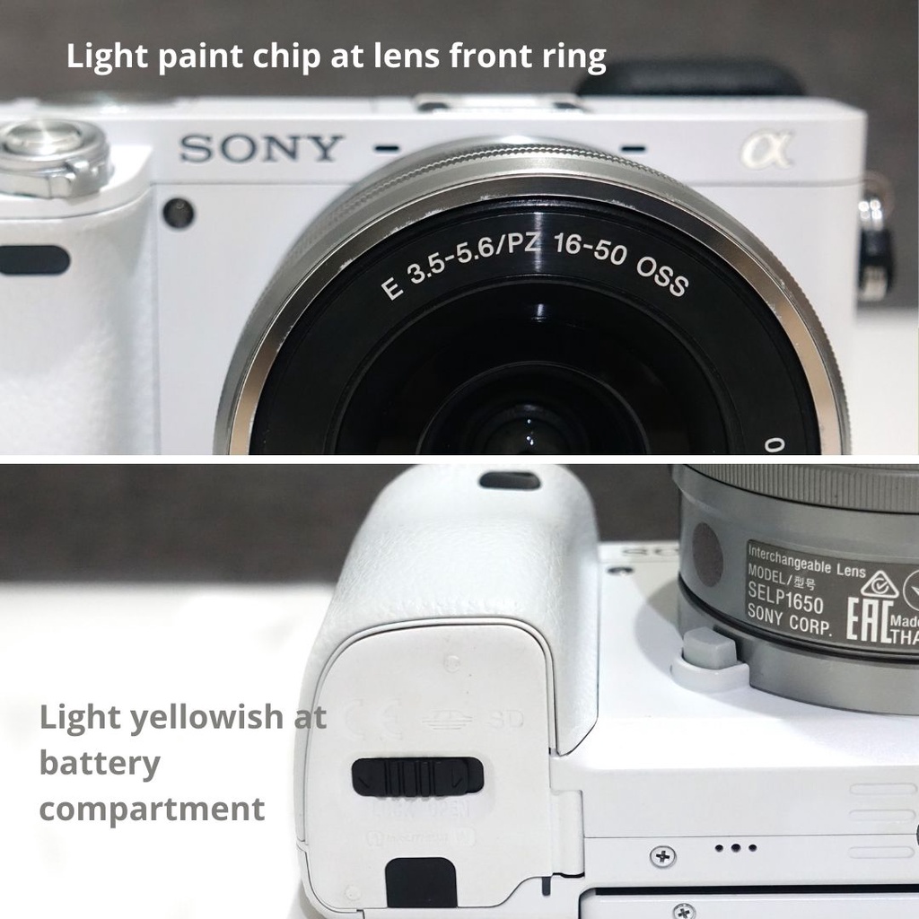 sony a6000 camera white