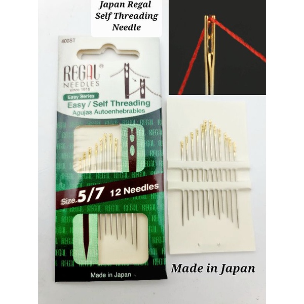 400ST Japan Regal Self Threading Needle Size.5/7 (12 Needle) Easy