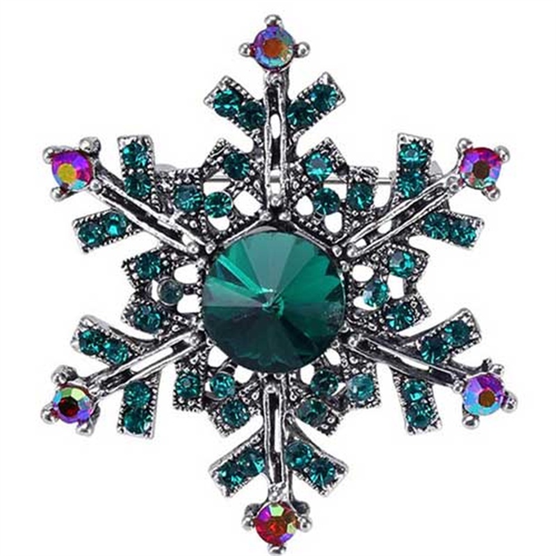 Fashion Snowflake Rhinestone Gem Brooch Creative Simple Wild Coat ...