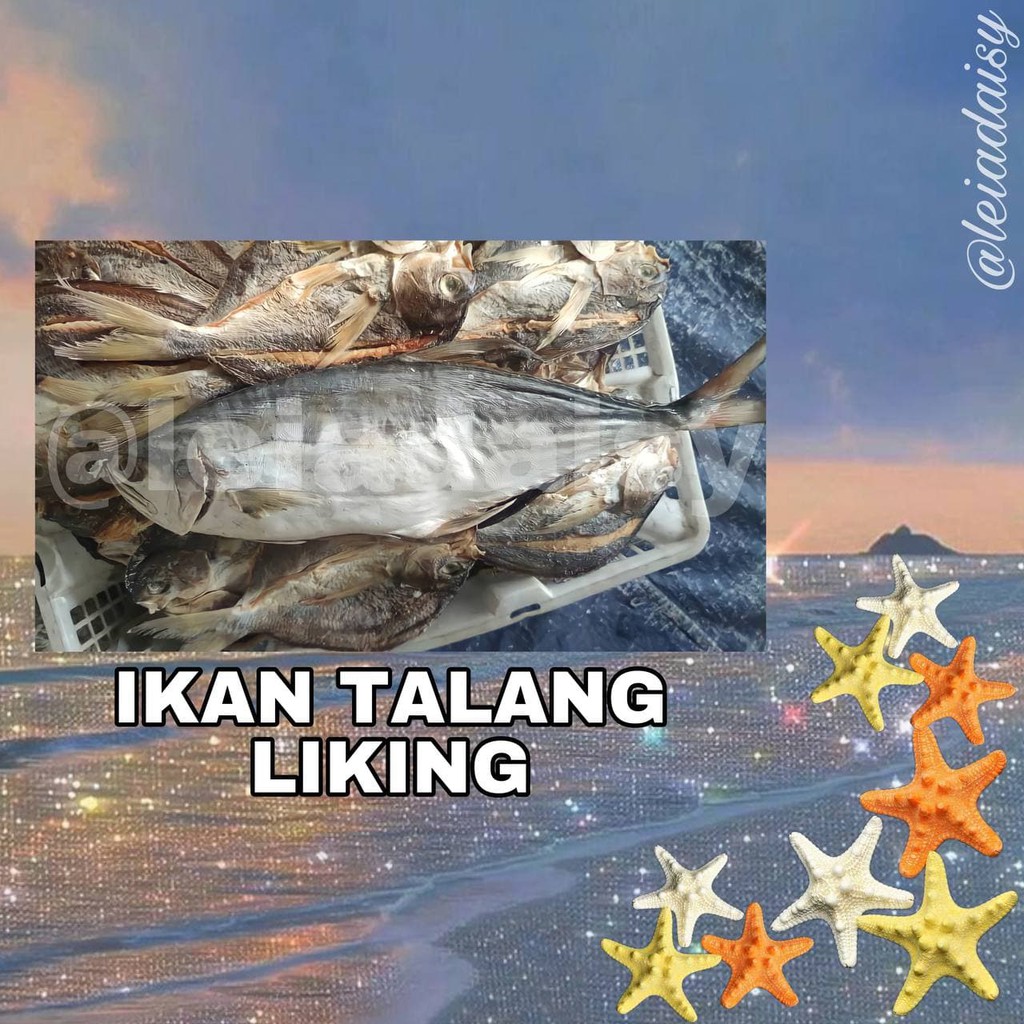 Ikan Masin Kering Sabah Gelama Belah Sulit Yu Talang Liking