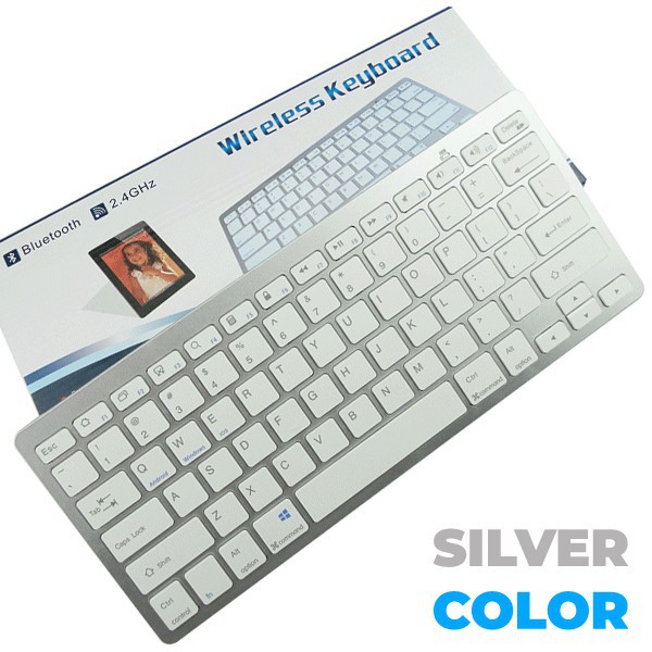 Universal Wireless Bluetooth Keyboard With Silent Laptop Papan Terkunci