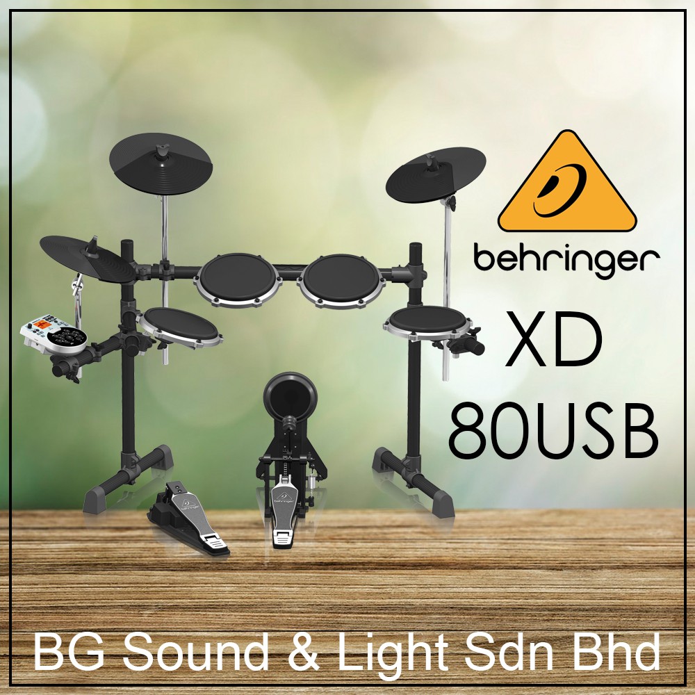 Behringer XD80USB 5piece Electronic Drum Set (XD80USB) Shopee Malaysia