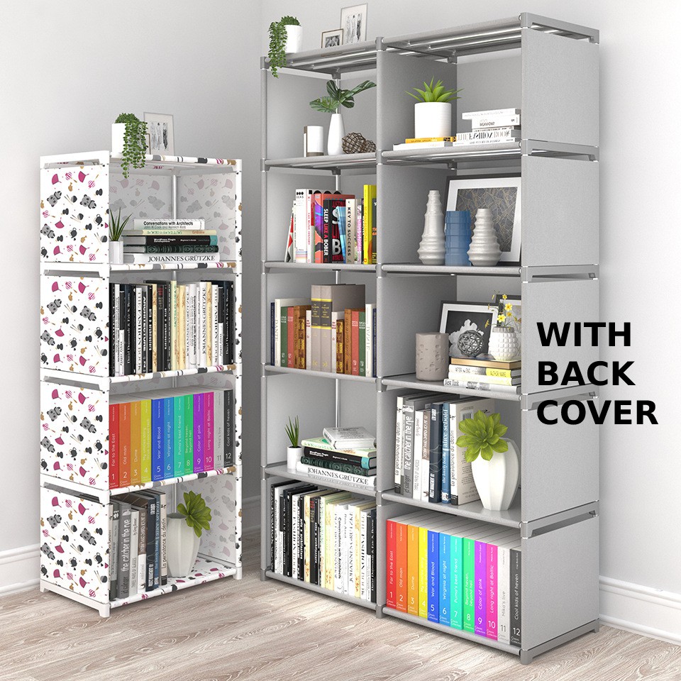 Korean DIY Book Storage Shelf 6 Tier with 10 Columns Bookcase Shopee Malaysia