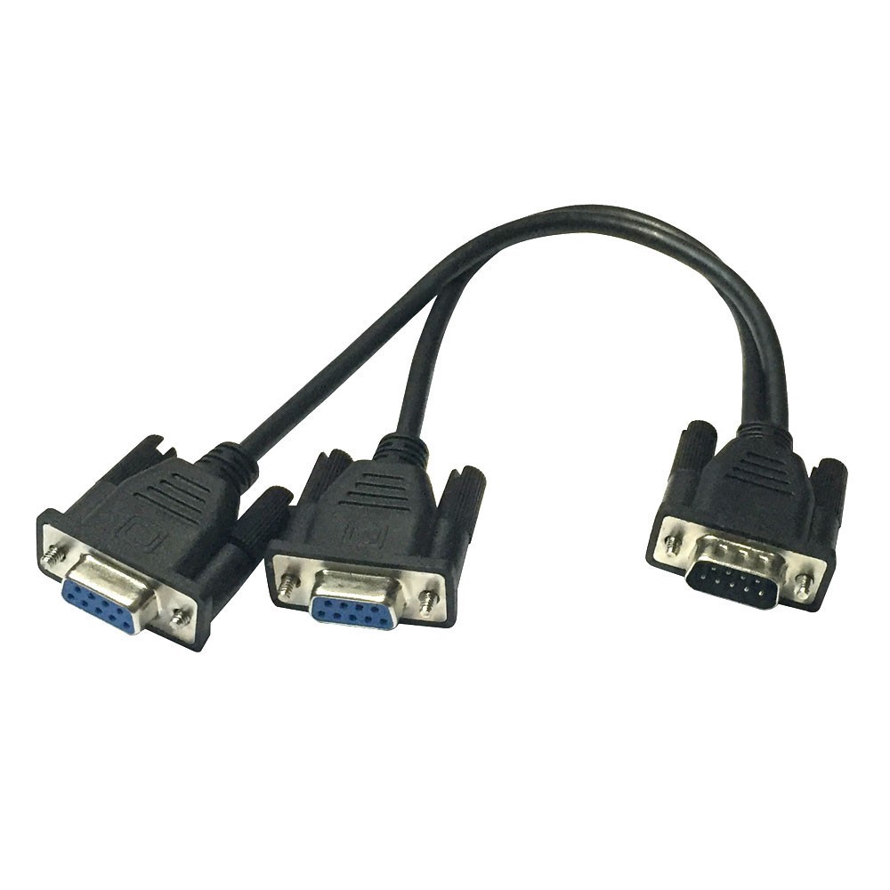 DB9 Male to 2 Female Serial Rs232 Splitter Cable Rs232 Male to 2 Female ...