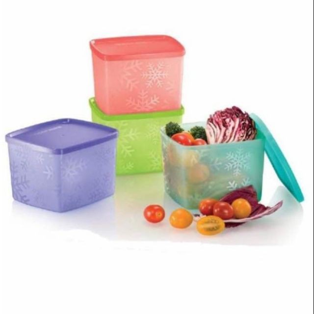 [[Ready Stock]] Tupperware Snowflake Medium Square Round 800ml (1pc ...