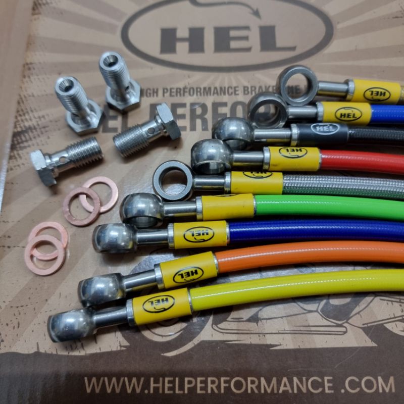 100 ORIGINAL HEL BRAKE HOSE FOC HEL SCREW 90/4595/55 Y15ZR Y16ZR