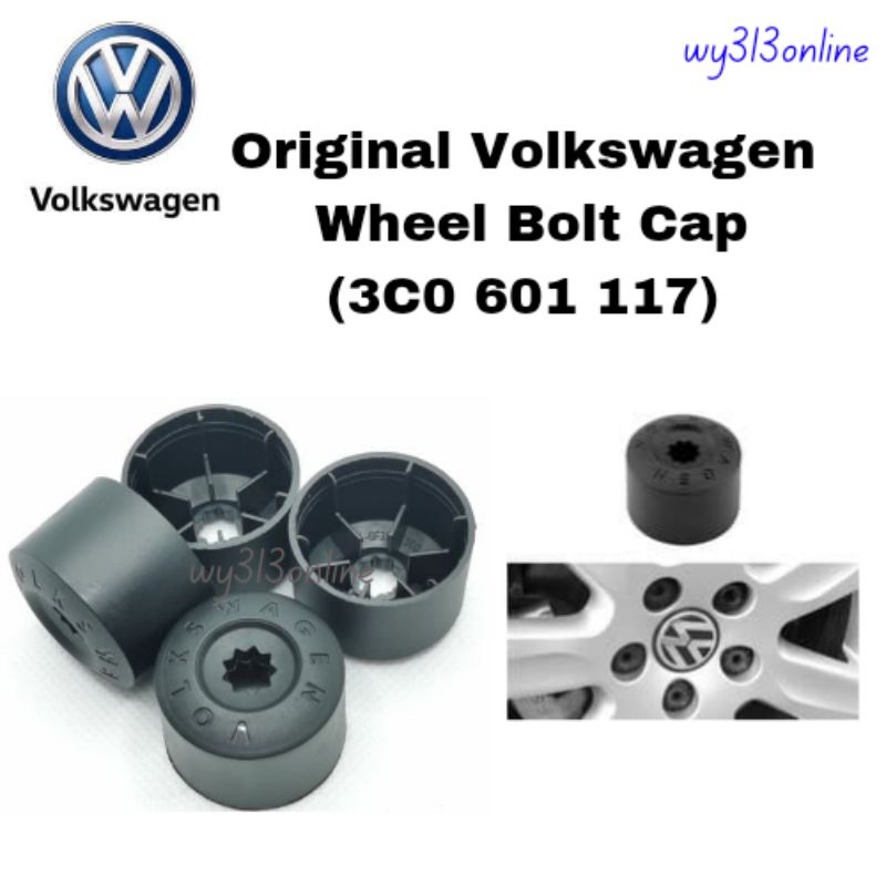 Original Volkswagen Wheel Bolt Cap 3C0 601 173 /3C0601173 (1pc