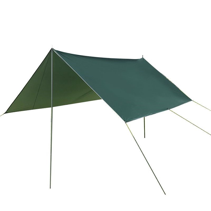 Full Set Flysheet 300*300cm Rods Included Ground Sheet Tarp Tent UV Protection Outdoor Bumbung