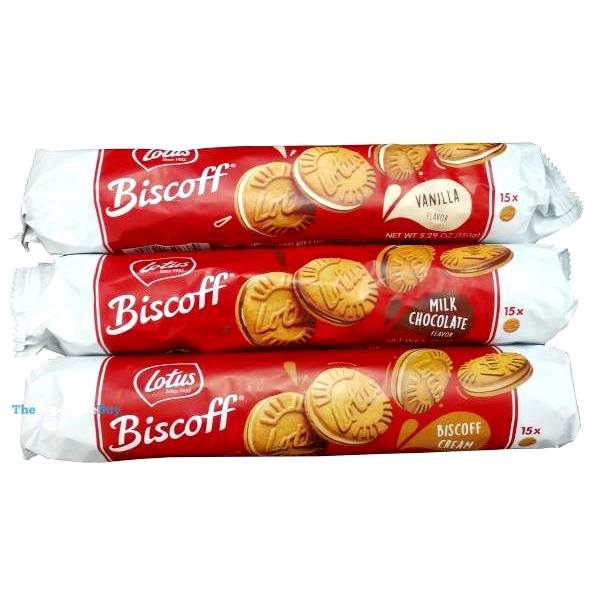 (150g) 06/2024 Belgium Lotus Biscoff Sandwich Biscuits Milk Chocolate
