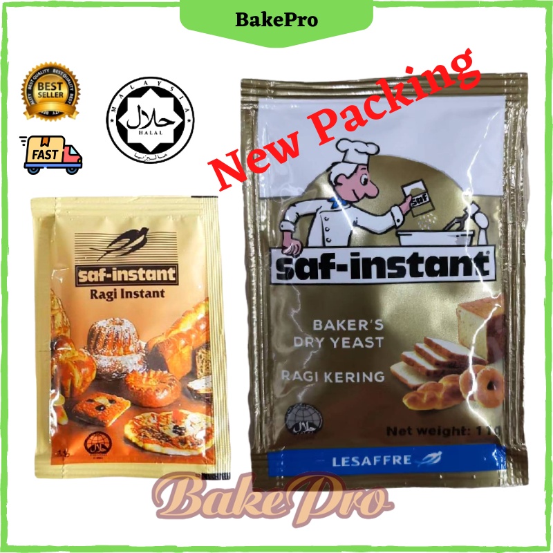 BakePro 11g SAF Instant Yeast Yis Segera Dry Yeast Bread Baking Ragi