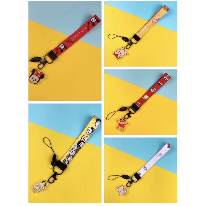 Cute Cartoon short lanyard mobile phone lanyard wristband handphone ...