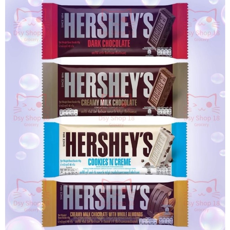 HERSHEY'S Chocolate Bar 40g [Asst] | Shopee Malaysia