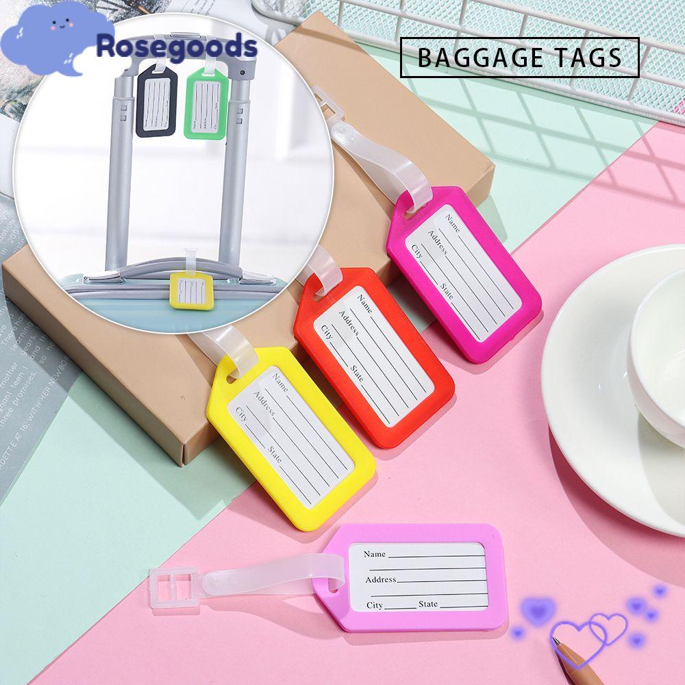 ROSEGOODS 5pcs Luggage ID Label Travel Supplies Key Rings Numbered