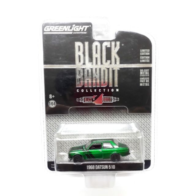 GREENLIGHT 1/64 GREEN MACHINE GM CHASE 1968 DATSUN 510 - BLACK BANDIT  SERIES 19