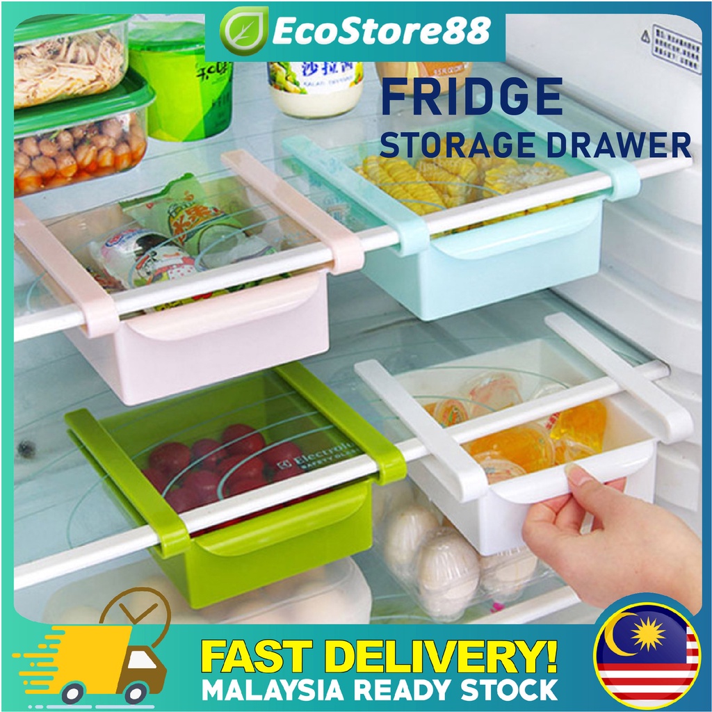 Refrigerator Slide Storage Shelf Fridge Space Saver Organizer Rack ...