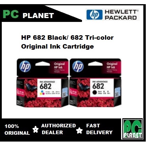 HP 682 Black/ 682 Tri-color Original Ink Cartridge | Shopee Malaysia