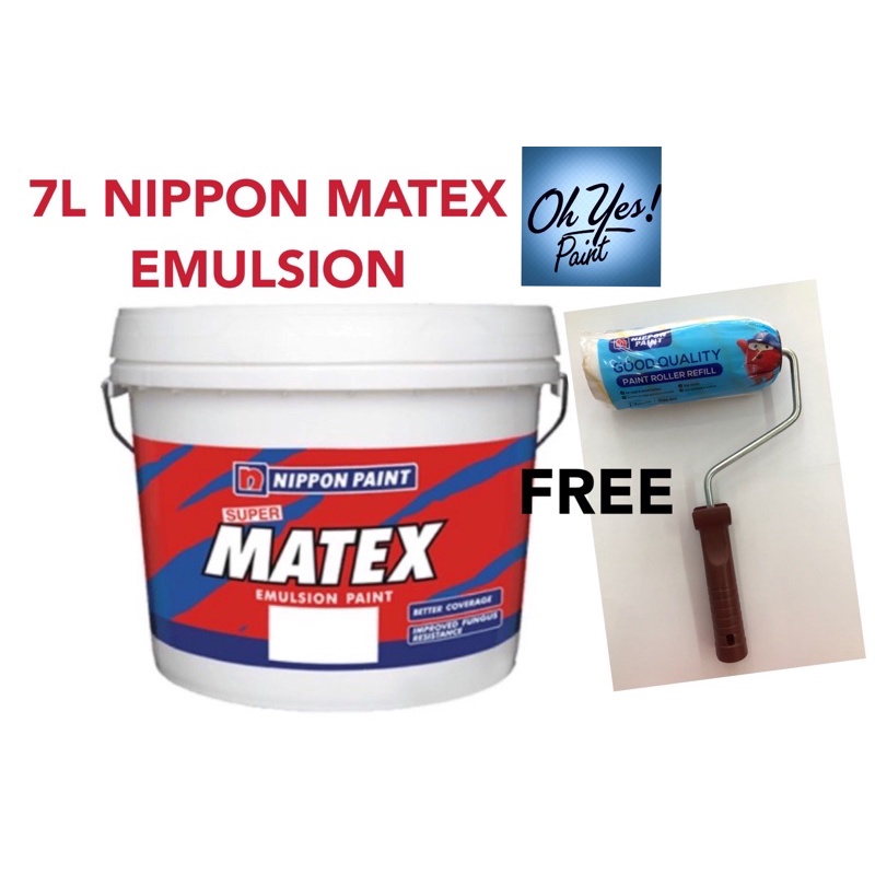 7 LITER NIPPON SUPER MATEX EMULSION 9102 (WHITE) | Shopee Malaysia