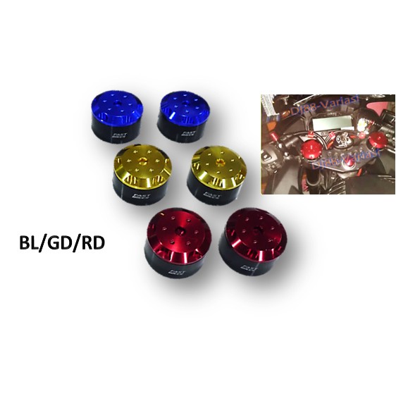 Pair Of Front Fork Adjustment Cap Bolts - For Honda XR200R (1988-2002), 6061-T6 Aluminum, Anodized