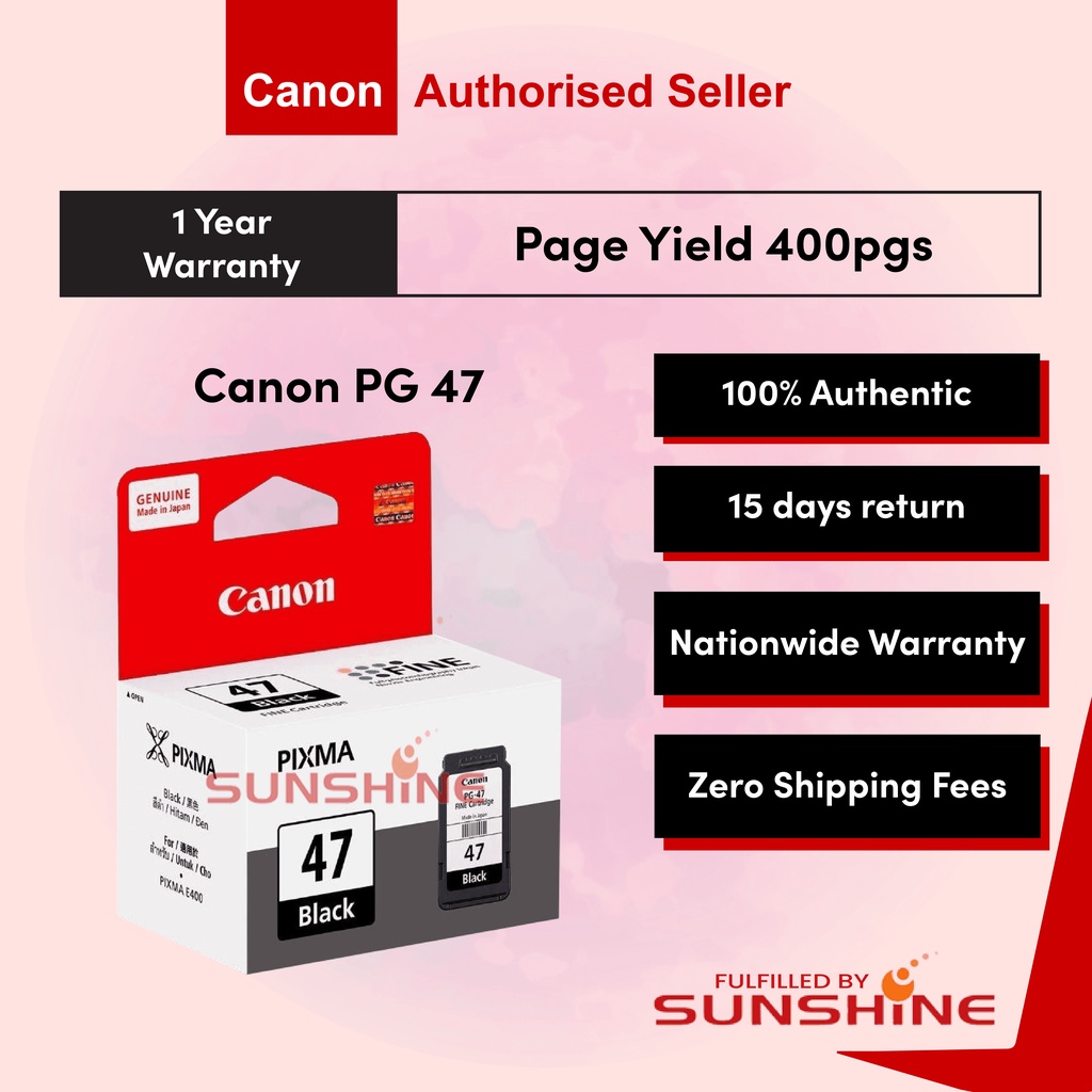 Canon Ink Cartridge - PG47 CL57 CL57s ( PG 47 PG-47 CL57 CL-57 CL 57 ...