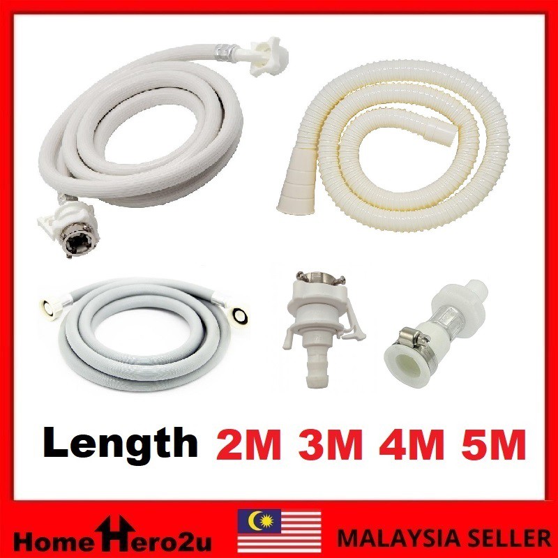 Hose Inlet Outlet Washer Hos Saluran Masuk Mesin Basuh 2M 3M 4M 5M Top ...