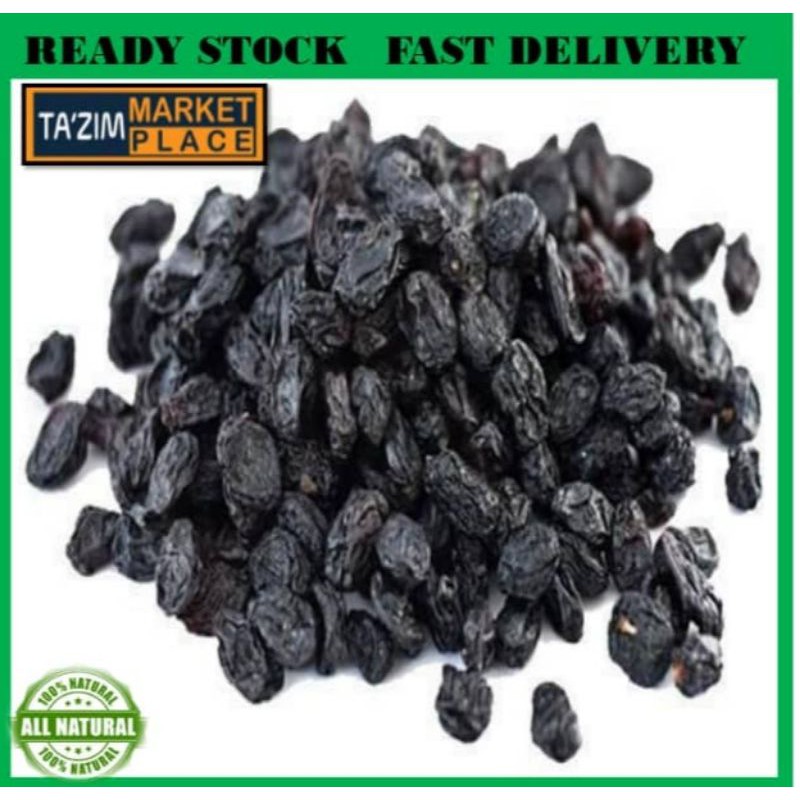 Black Raisins Jumbo Big Size | Dark Raisins | Kismis Hitam Saiz Jumbo ...