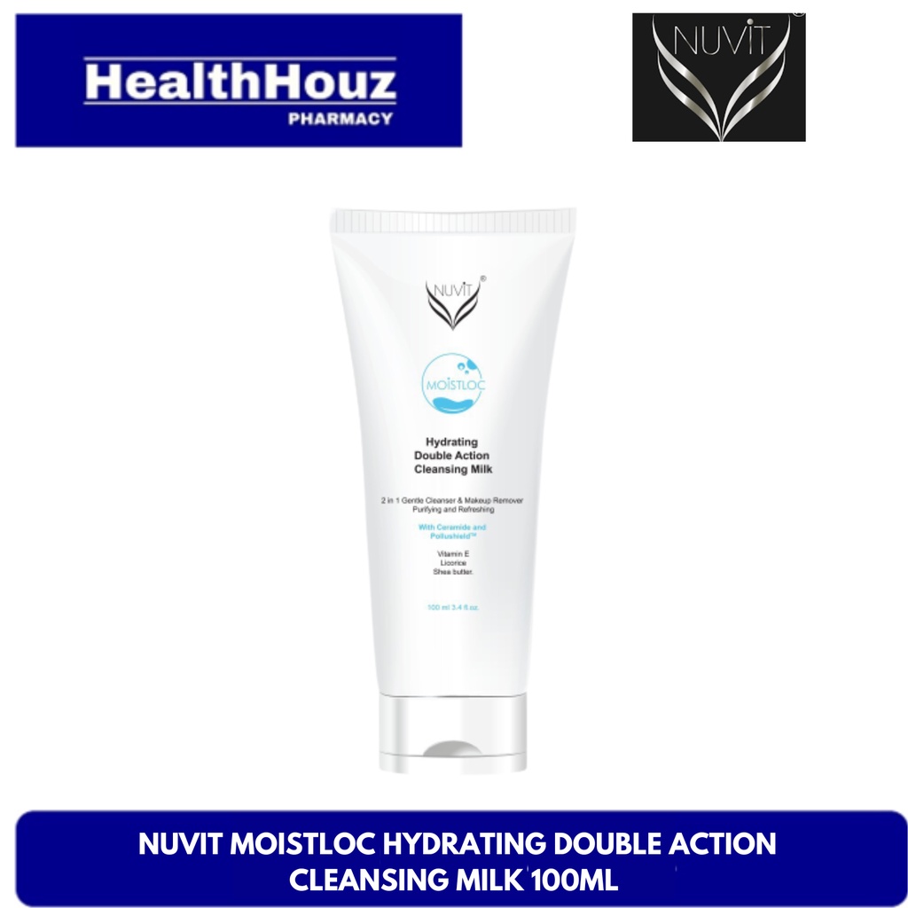 NUViT MoistLoc Hydrating Double Action Cleansing Milk 100ml | Shopee ...