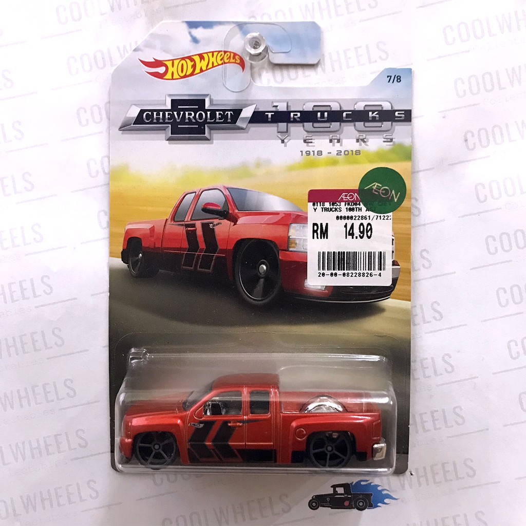 Hot Wheels 2018 100 Years of Chevy Trucks Chevy Silverado (Error carded ...