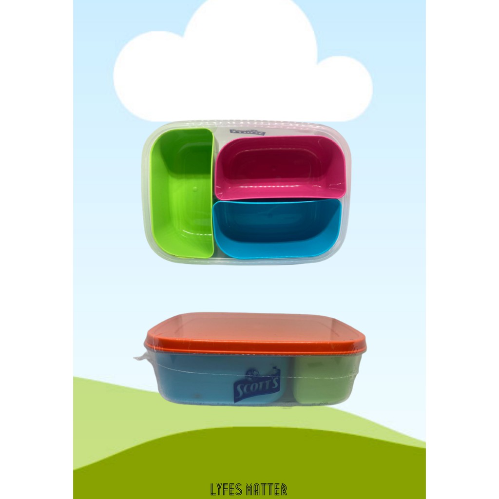 Tupperware Lunch Box / Freezer Tupperware / Food Container / 3 Divider ...