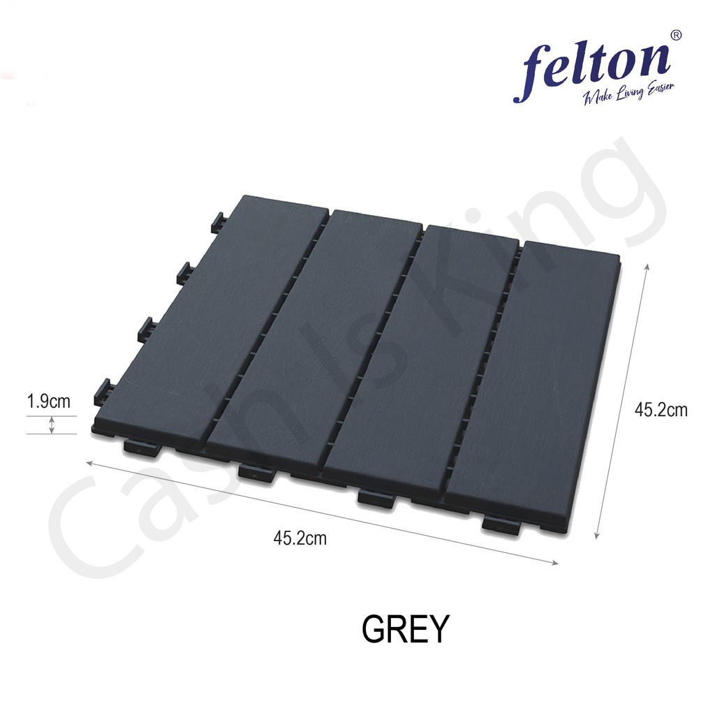 Felton Heavy Duty Outdoor Floor Deck Plastic Flooring Decking Garden