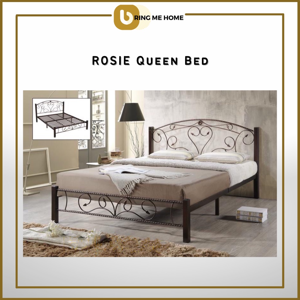 ROSIE Queen Size Metal Bedframe Queen Bed Frame Metal Bed Queen Metal