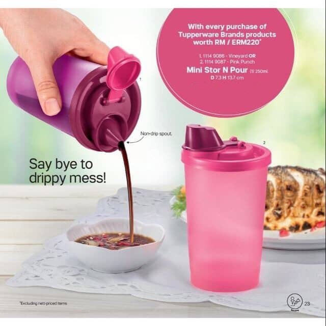 Tupperware Mini Stor N Pour 250ml (1 pc)Purple | Shopee Malaysia