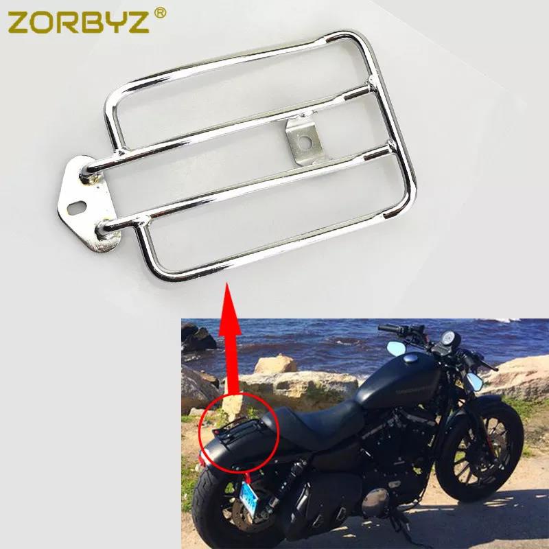 ZORBYZ Motorcycle Chrome Rear Plated Luggage Rack Carrier Solo Seat For ...