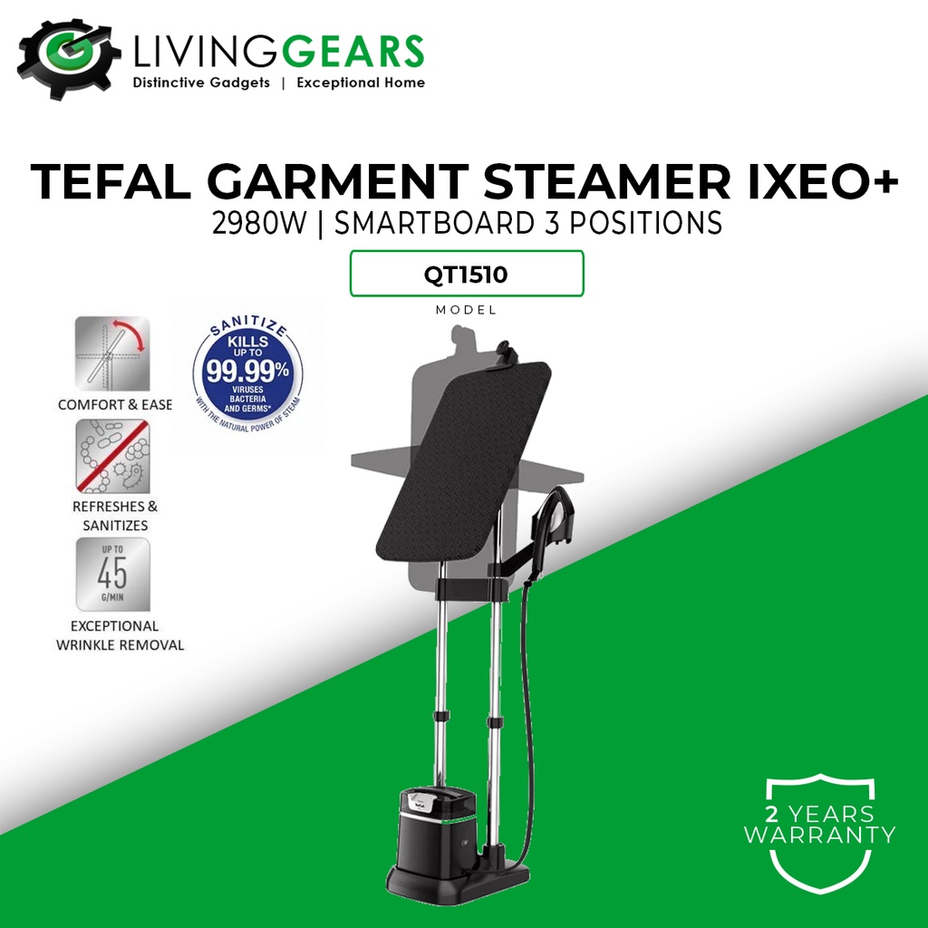 Tefal Garment Steamer IXEO+ Smart Board QT1510G0 ( ALL IN ONE Ironing & Steaming Solution ) QT15