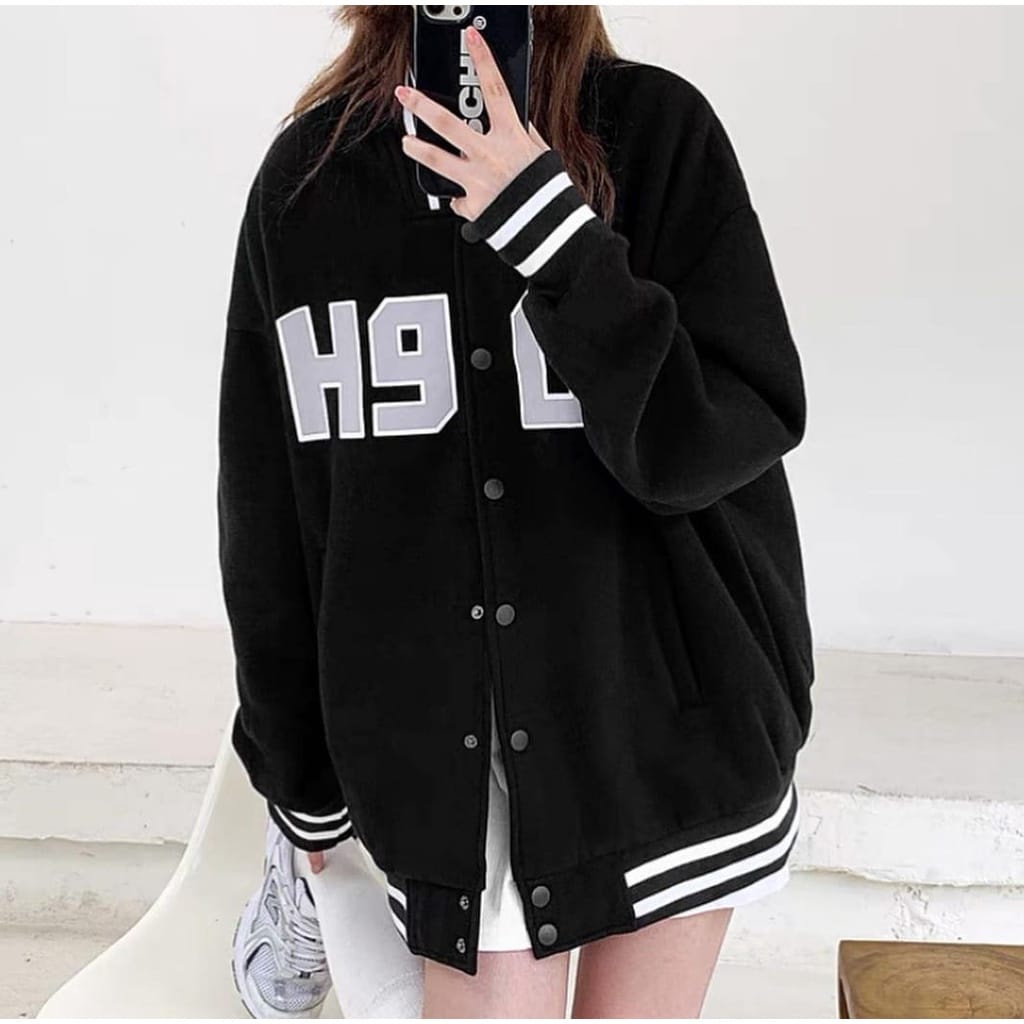 Varsity H909 Oversize Baseball Jacket Korean Jacket Style Material