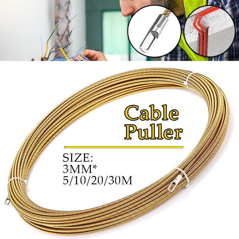 10/20/30M Dia. 3MM Metal Guide Device Fiberglass Electrical Wire Cable ...