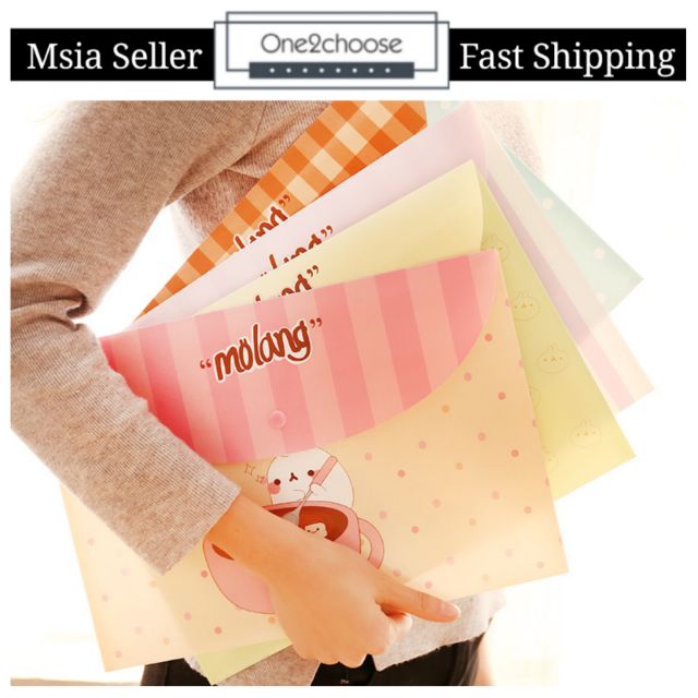 A4 File Bag Cute unicorn Cartoon A4 Bag Transparent Stationery Office ...