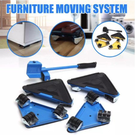 Heavy Furniture Moving Kit Easy Mover Appliance Roller Lifter Moving System  With 4 Wheel Sliders Lifter Kit For Moving Sofa Cabinet Table 180 Degree A
