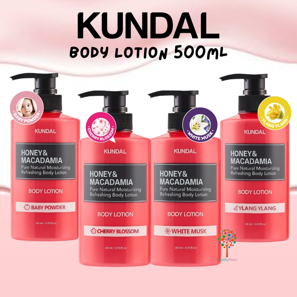 KUNDAL Body Lotion Honey & Macadamica White Musk Baby Powder Ylang