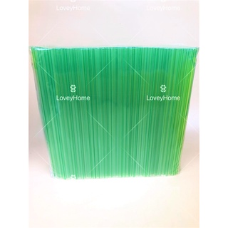 Green Plastic Straws 9'' Giant Straws (8mm)