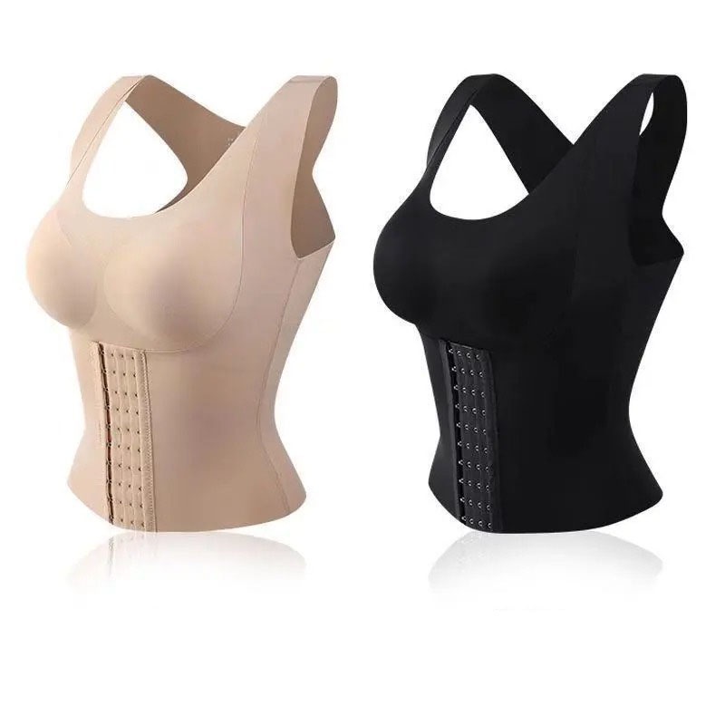 3 in1 Women Reducing Girdle Posture Corrector Bra Waist Slimming Cross ...